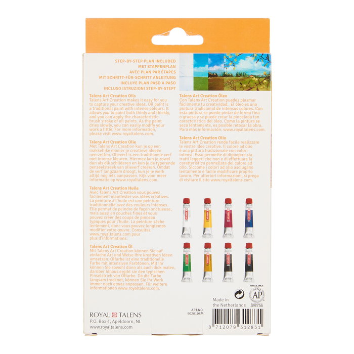 Talens Art Creation Set de Óleo de 8 Tubos de 12 ml